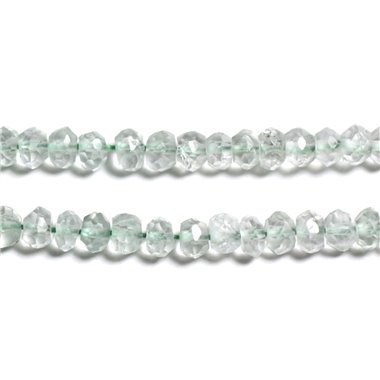 10pc - Perles de Pierre - Améthyste Verte Prasiolite Rondelles Facettées 3x2mm - 4558550090362 