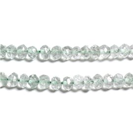 10pc - Perles Pierre - Améthyste Verte Prasiolite Rondelles Facettées 2-3mm Vert clair Menthe Pastel - 7427039734165