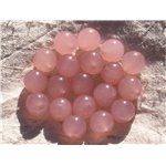 Fil 39cm 32pc env - Perles de Pierre - Jade Boules 12mm Rose clair 