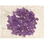 Fil 39cm 92pc env - Perles de Pierre - Jade Boules Facettées 4mm Violet Mauve 