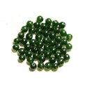 Fil 39cm 62pc env - Perles de Pierre - Jade Boules 6mm Vert Olive 