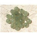 Fil 39cm 37pc env - Perles de Pierre - Jade Boules Facettées 10mm Vert clair 