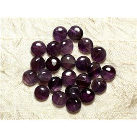 Thread 39cm 37pc approx - Stone Beads - Amethyst Palets 10mm 