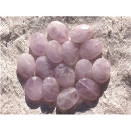 Thread 39cm approx 23pc - Stone Beads - Amethyst Lavender Faceted Oval 16x12mm 