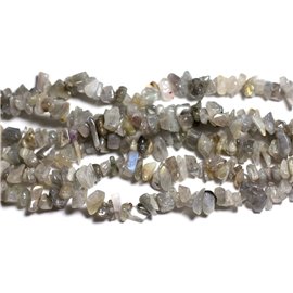 Filo 89 cm 280 pz circa - Perline di pietra - Chip di Labradorite Rocailles 5-10 mm 