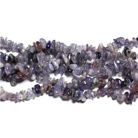 Thread 89cm approx 340pc - Stone Beads - Iolite Cordierite Rocailles Chips 5-10mm