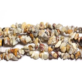 Filo 89 cm 250 pz circa - Perline di pietra - Chips Crazy Rocailles di agata 5-10 mm 