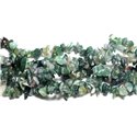 Fil 85cm 240pc env - Perles de Pierre - Agate Mousse Rocailles Chips 5-10mm