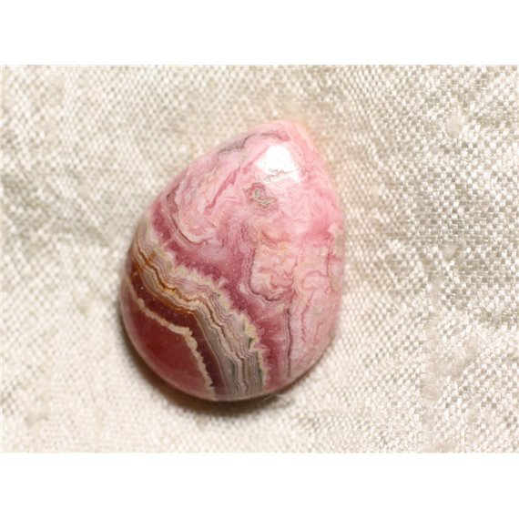 N16 - Cabochon Pierre - Rhodochrosite Goutte 29x21mm - 4558550093967 