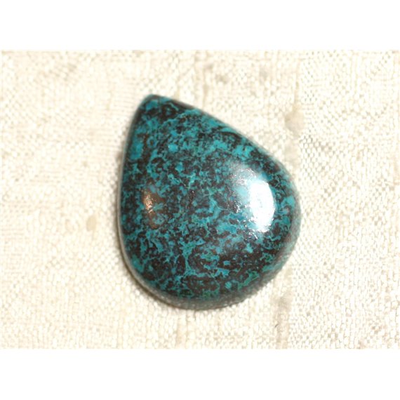 N14 - Cabochon Pierre semi précieuse - Azurite Goutte 28x23mm - 4558550079374 