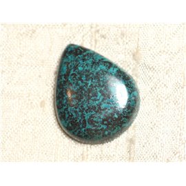 N14 - Cabochon Halbedelstein - Azurite Drop 28x23mm - 4558550079374 