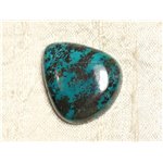 N11 - Cabochon Pierre semi précieuse - Azurite Goutte 30x26mm - 4558550079343 