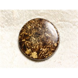 N4 - Cabujón de piedra - Bronzita Redonda 28mm - 4558550086921 