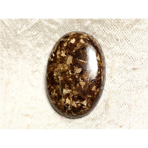 N33 - Cabochon de Pierre - Bronzite Ovale 30mm - 4558550087218 