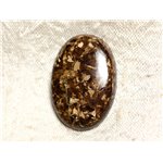 N33 - Cabochon de Pierre - Bronzite Ovale 30mm - 4558550087218 