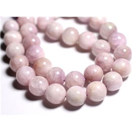 Filo 39 cm circa 33 pz - Perline di pietra - Sfere di rosa Kunzite 12 mm 