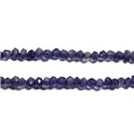 Fil 33cm 140pc env - Perles de Pierre - Iolite Cordiérite Rondelles Facettées 3x2mm - 4558550090867