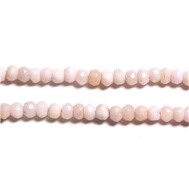 Filo 120pc circa - Perline di pietra - Rondelle sfaccettate opale rosa 3x2mm - 4558550090898 