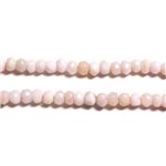 Fil 34cm 120pc env - Perles Pierre - Opale Rose Rondelles Facettées 3-4mm rose clair poudre pastel