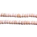 10pc - Perles Pierre - Opale Rose Rondelles Facettées 3-4mm rose clair poudre pastel - 4558550090294