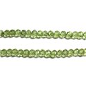 10pc - Perles Pierre - Péridot Rondelles Facettées 2-4mm vert clair anis transparent - 4558550090270