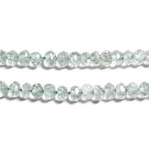 Fil 115pc env - Perles de Pierre - Améthyste Verte Prasiolite Rondelles Facettées 3x2mm - 4558550090942 