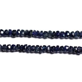 10pc - Stone Beads - Sapphire Faceted Rondelles 2.5x1.5mm - 4558550090508 