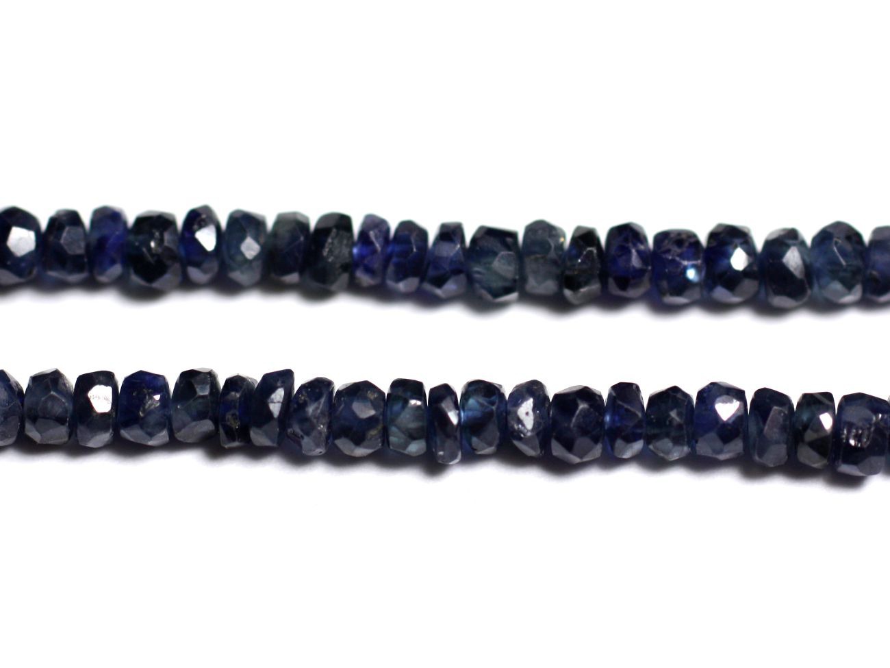 10pc - Perles de Pierre - Saphir Rondelles Facettées 2.5x1.5mm - 4558550090508 
