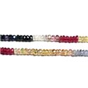 Fil 255pc env - Perles de Pierre - Saphir Multicolore Rondelles Facettées 3x2mm - 4558550090980 