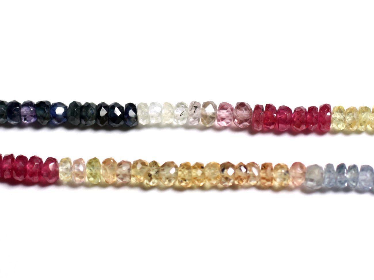 10pc - Perles de Pierre - Saphir Multicolore Rondelles Facettées 3x2mm - 4558550090539 