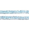 Fil 170pc env - Perles de Pierre - Topaze Bleue Rondelles Facettées 3x2mm - 4558550091031 