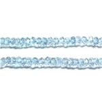 Fil 170pc env - Perles de Pierre - Topaze Bleue Rondelles Facettées 3x2mm - 4558550091031 