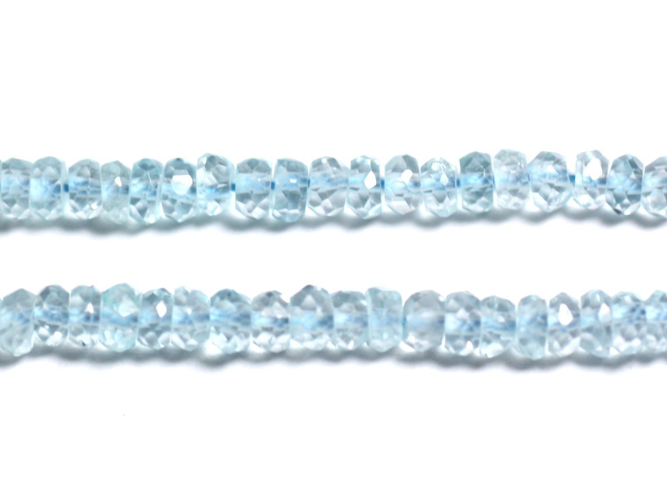 10pc - Perles de Pierre - Topaze Bleue Rondelles Facettées 3x2mm - 4558550090546 