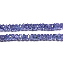 Filo 33 cm circa 200 pz - Perline di pietra - Rondelle sfaccettate in tanzanite 2,5x1,5 mm - 4558550091017 