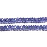 Fil 33cm 200pc env - Perles de Pierre - Tanzanite Rondelles Facettées 2.5x1.5mm - 4558550091017 