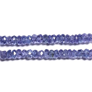 10pc - Perles Pierre - Tanzanite Rondelles Facettées 2-3mm bleu violet lavande indigo - 4558550090454