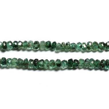 10pc - Perles de Pierre - Émeraude Zambie Rondelles Facettées 2.5x1.5mm - 4558550090492 