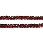 Fil 135pc env - Perles de Pierre - Grenat Mozambie Rondelles Facettées 3x2mm - 4558550090829 