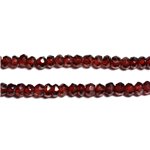 10pc - Perles de Pierre - Grenat Mozambie Rondelles Facettées 3x2mm - 4558550090348 