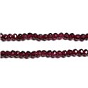 Fil 115pc env - Perles de Pierre - Grenat Rhodolite Rondelles Facettées 3x2mm - 4558550090836 