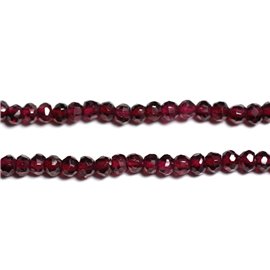 Ca. 115 Stück Gewinde - Steinperlen - Rhodolite Granat Facettierte Rondellen 3x2mm - 4558550090836 