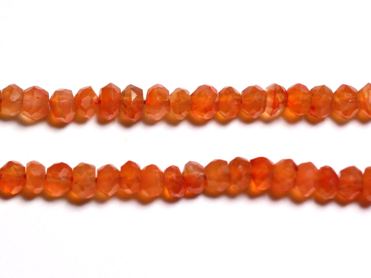 10pc - Perles de Pierre - Cornaline Rondelles Facettées 3x2mm - 4558550090263