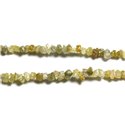 Fil 41cm 305pc env - Perles Pierre précieuse - Diamant Brut Jaune Vert 1-3mm