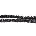 Fil 42cm 325pc env - Perles Pierre précieuse - Diamant Brut Noir 1-3mm