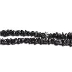 Fil 42cm 325pc env - Perles Pierre précieuse - Diamant Brut Noir 1-3mm