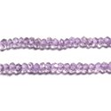 10pc - Perles Pierre - Améthyste claire Brésil Rondelles Facettées 2-3mm Violet Lavande Mauve Parme - 4558550090416