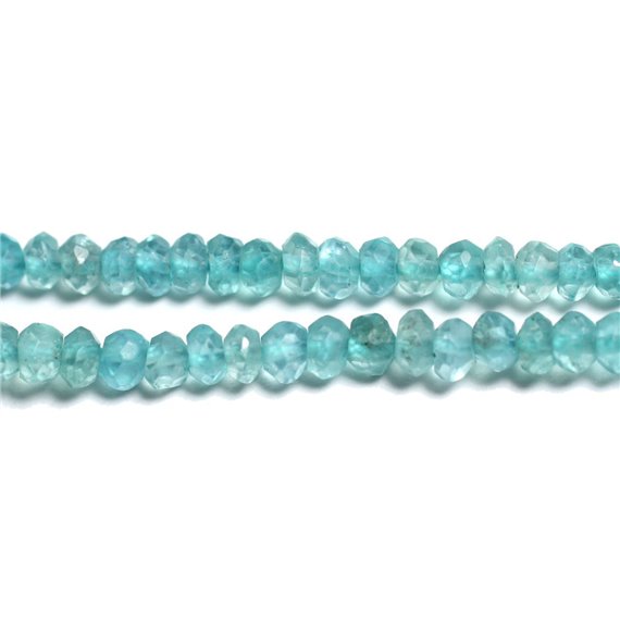 Fil 135pc env - Perles de Pierre - Apatite Rondelles Facettées 3x2mm - 4558550090690 