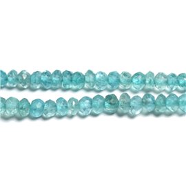 Filo 135pc circa - Perline di pietra - Rondelle sfaccettate in apatite 3x2mm - 4558550090690 