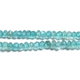 10pc - Stone Beads - Apatite Faceted Rondelles 3x2mm - 4558550090232 