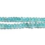 10pc - Perles Pierre - Apatite Rondelles Facettées 2-4mm bleu vert clair turquoise - 4558550090232